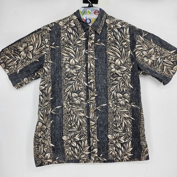 Cooke Street Shirt Mens Large Hawaiian Short Sleeve Floral Button Reverse Print - Picture 1 of 11